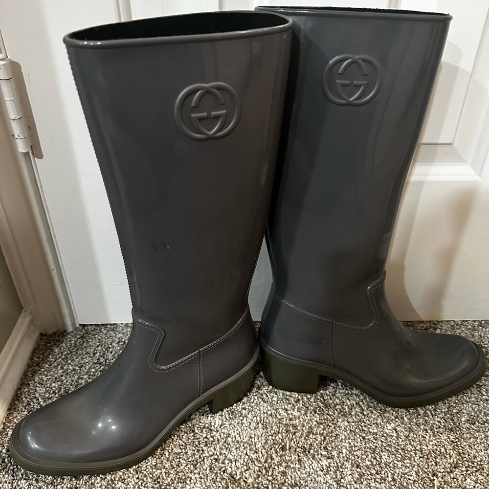 Gucci tall rain boots